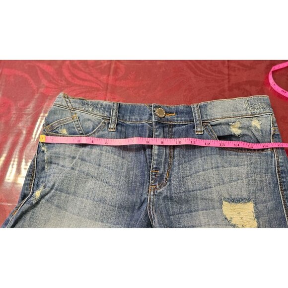 Rock & Republic Distressed Denim Shorts W/Star Detail Casual Festival Summer - Picture 6 of 10